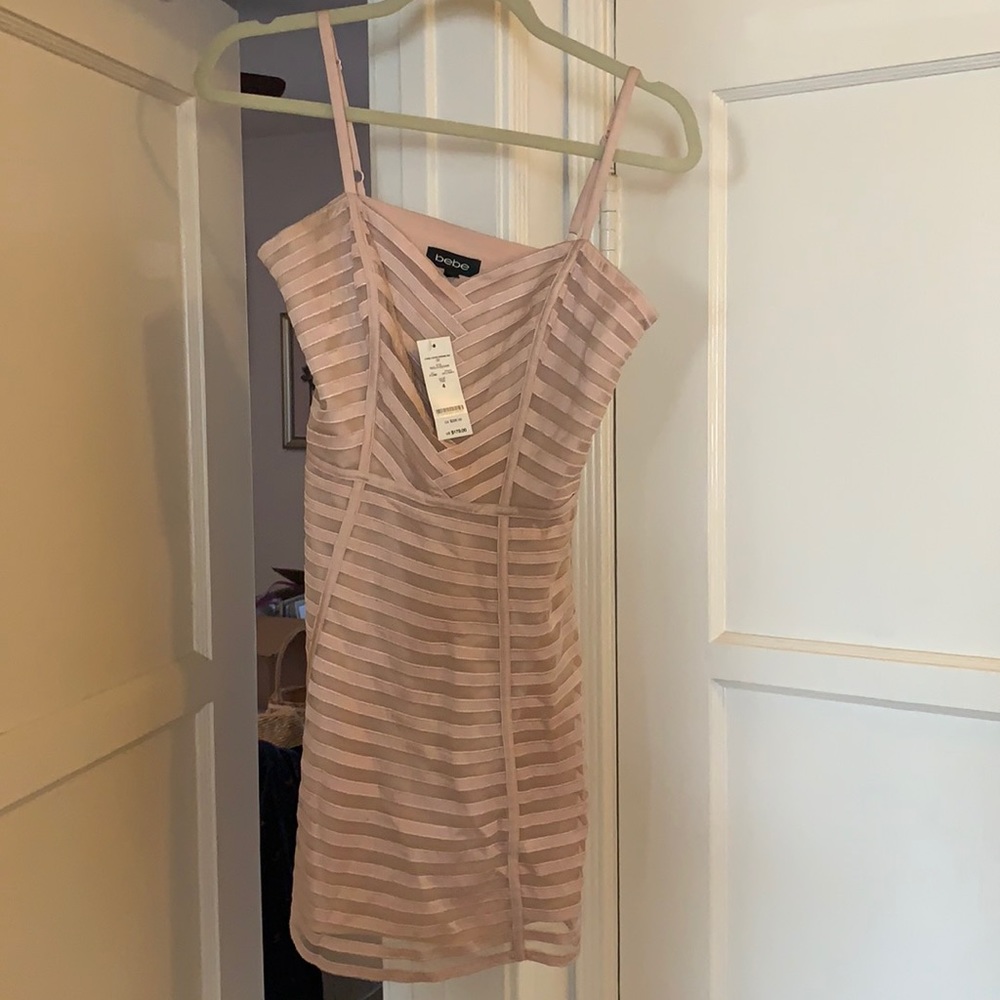 Bebe light pink cocktail dress